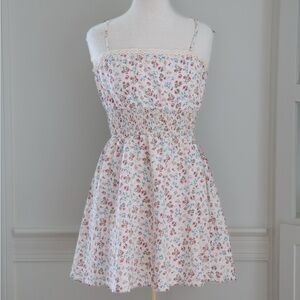 Francesca’s Jun & Ivy Floral Smocked Waist Sundress Medium